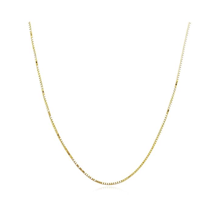 14k Yellow Gold 20 Semi-solid Box Chain Necklace