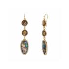 Natasha 3-stone Gold-tone Earrings