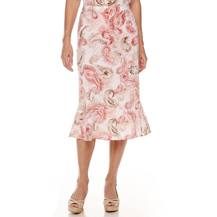 Alfred Dunner Picture Perfect Paisley Print Skirt