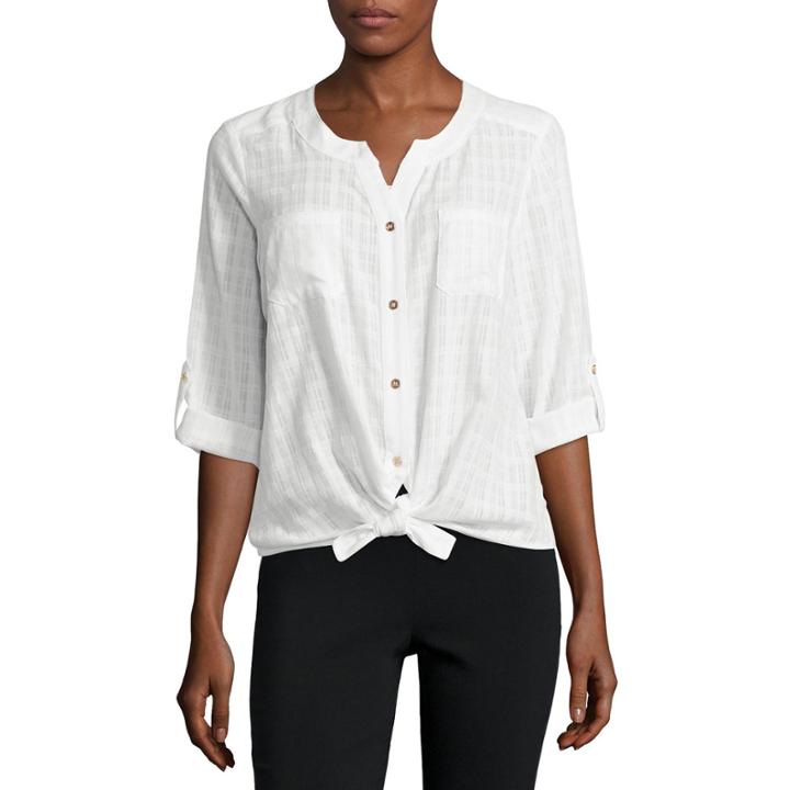 Alyx 3/4-sleeve Tie-front Top