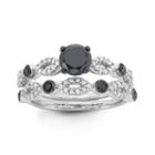 Womens 1 1/2 Ct. T.w. Diamond Black Stackable Ring
