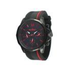 Peugeot Mens Black And Red Silicone Strap Sport Watch 2046brd