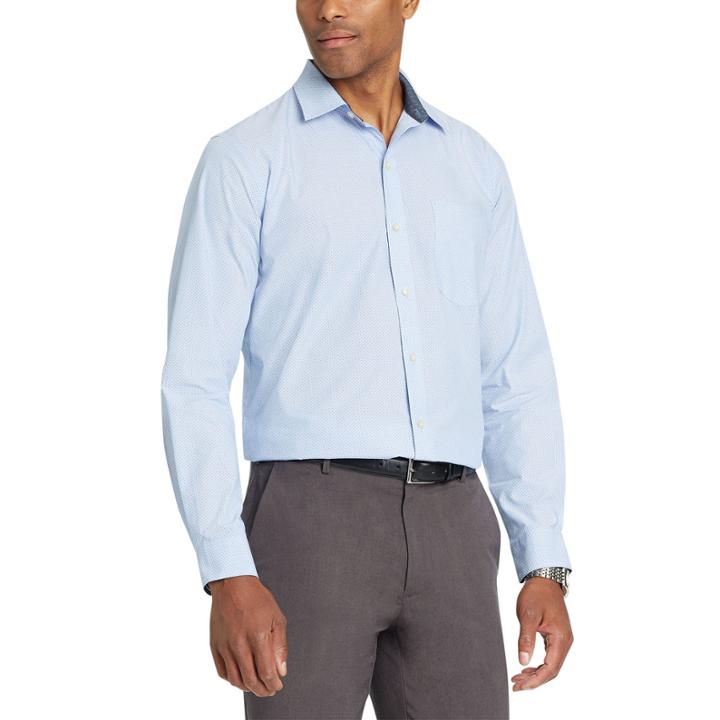 Van Heusen Long Sleeve Dots Button-front Shirt