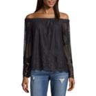 Arizona Lace Off Shoulder Top- Juniors