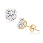 Swarovski 1 1/4 Ct. T.w. Round White Zirconia 14k Gold Stud Earrings