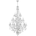 Provence Collection 25 Light 3-tier 68 Chrome Finish And Clear Crystal Chandelier
