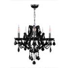 Lyre Collection 5 Light Chrome Finish And Crystal Chandelier