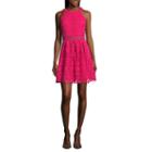 Byer Halter Fit N Flare Dress-juniors