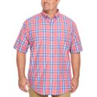 Izod Breeze Shirt Short Sleeve Button-front Shirt-big And Tall