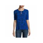 Liz Claiborne Short Sleeve Y Neck T-shirt-talls