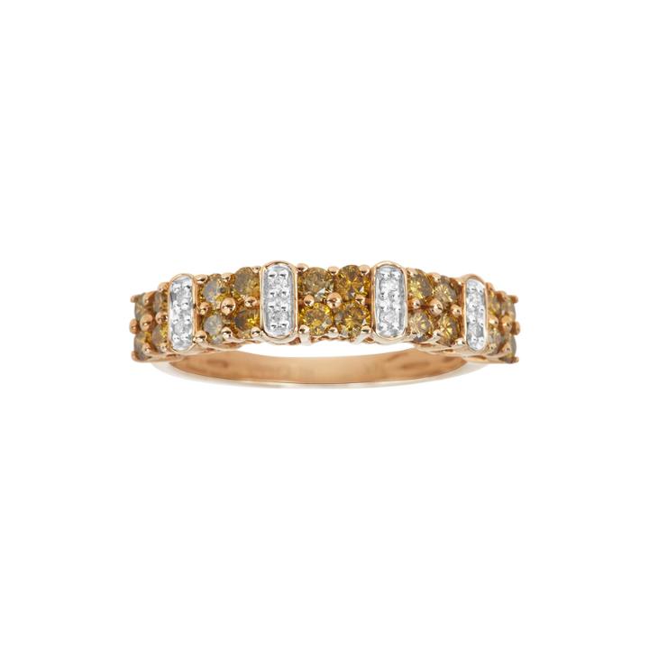 Limited Quantities 3/4 Ct. T.w. White And Color-enhanced Yellow Diamond Ring