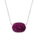 Sparkle Allure Womens Purple Silver Over Brass Pendant Necklace