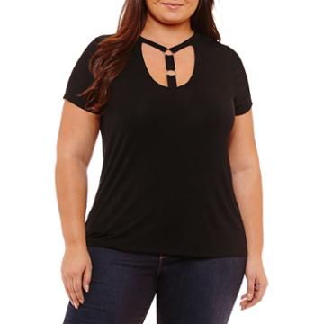 Cut And Paste Short Sleeve T-shirt - Womens Plus