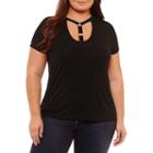 Cut And Paste Short Sleeve T-shirt - Womens Plus