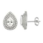 Lab Created White Sapphire Sterling Silver 13.5mm Stud Earrings