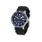 Swiss Military By Charmex Diving Mens Black Strap Watch-79292 9 G