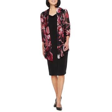 Connected Apparel 3/4 Sleeve Jacket Dress