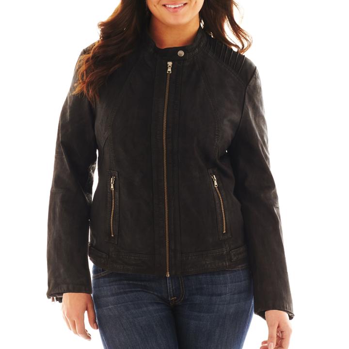 Excelled Short Sueded Scuba Jacket - Plus