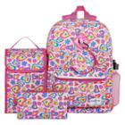 6pc Hearts Backpack Set