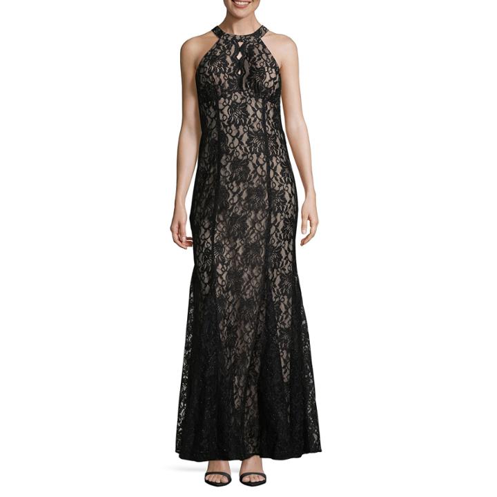 R & M Richards Sleeveless Evening Gown-tall