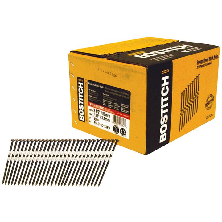 Bostitch Stanley Rh-s16d131ep 3-1/2 Smooth Shank 21 Plastic Collated Stick Framing Nail