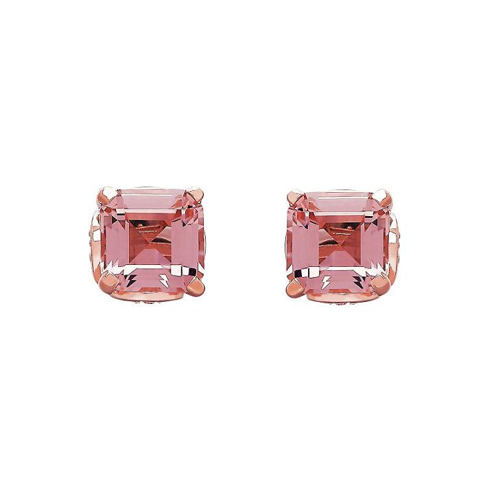 Simulated Pink Morganite Stud Earrings
