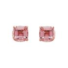 Simulated Pink Morganite Stud Earrings
