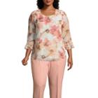Alfred Dunner La Dolce Vita Floral Top- Plus