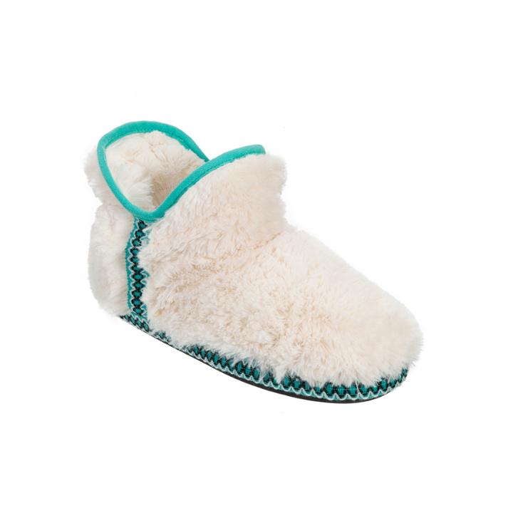 Dearfoams Fairisle-trim Pile Bootie Slippers