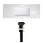 39.75-in. W 3h4-in. Ceramic Top Set In White Color- Overflow Drain Incl.