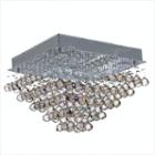 Icicle Collection 5 Light Chrome Finish And Clearcrystal Square Flush Mount Ceiling Light