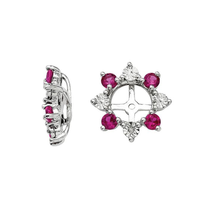 Lab-created Ruby And Diamond Accent Earring Jackets