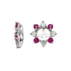 Lab-created Ruby And Diamond Accent Earring Jackets