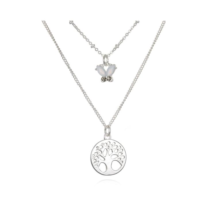 Mixit&trade; Silver-tone Delicates 3-row Tree Of Life Necklace