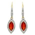 1/3 Ct. T.w. Genuine Red Opal Drop Earrings