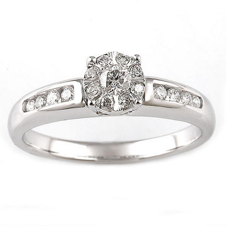 Womens 1/2 Ct. T.w. Genuine Round White Diamond 10k Gold Bridal Set