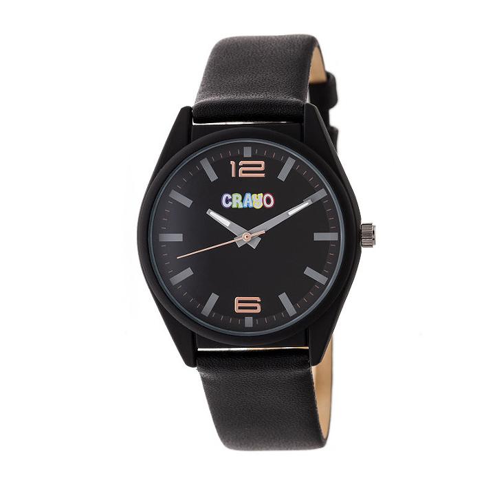 Crayo Unisex Black Strap Watch-cracr4802