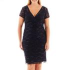 Scarlett Short-sleeve Lace Dress - Plus