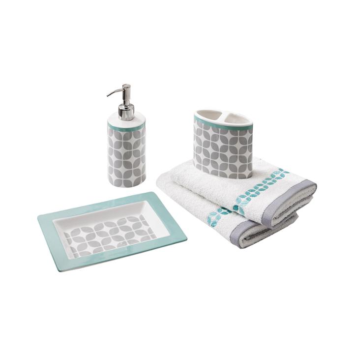 Intelligent Design Gwen 5-pc. Geometric Bath Accessory Set