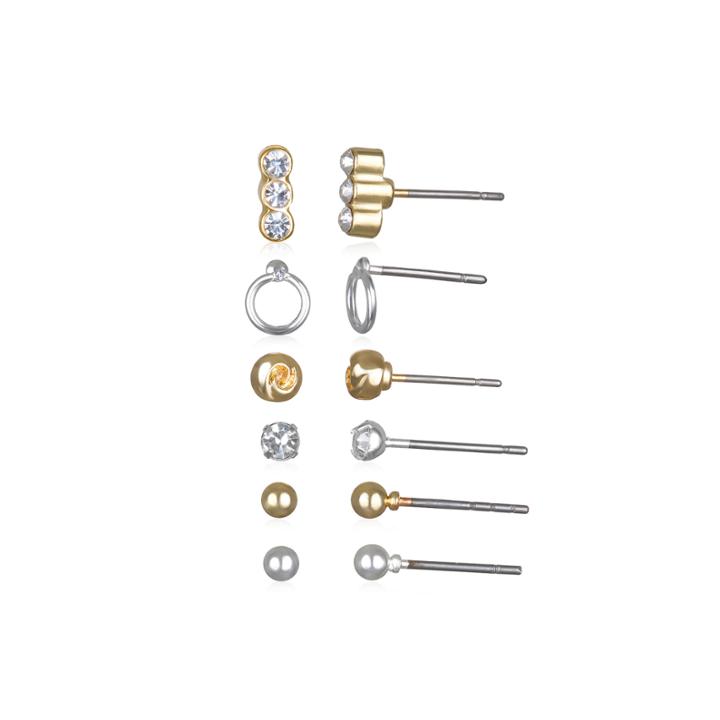Mixit&trade; 6-pr. Two-tone Basic Earring Set