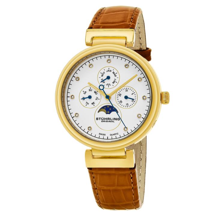 Stuhrling Womens Orange Strap Watch-sp16303