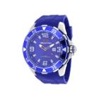 Seapro Diver Mens Blue Dial Blue Silicone Strap Watch