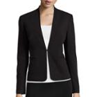 Liz Claiborne Collarless Black Jacket