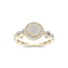 1/5 Ct. T.w. Diamond 10k Yellow Gold Cluster Engagement Ring