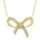 Diamonart Womens White Cubic Zirconia 18k Gold Over Silver Pendant Necklace