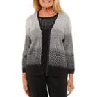 Alfred Dunner Embellished Layered Sweater
