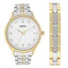 Geneva Mens Two Tone 2-pc. Watch Boxed Set-62201