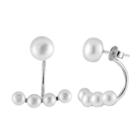 White Cultured Freshwater Pearls Sterling Silver Earring Sets