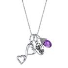 Love Grows&trade; Genuine Amethyst Heart Charm Pendant Necklace