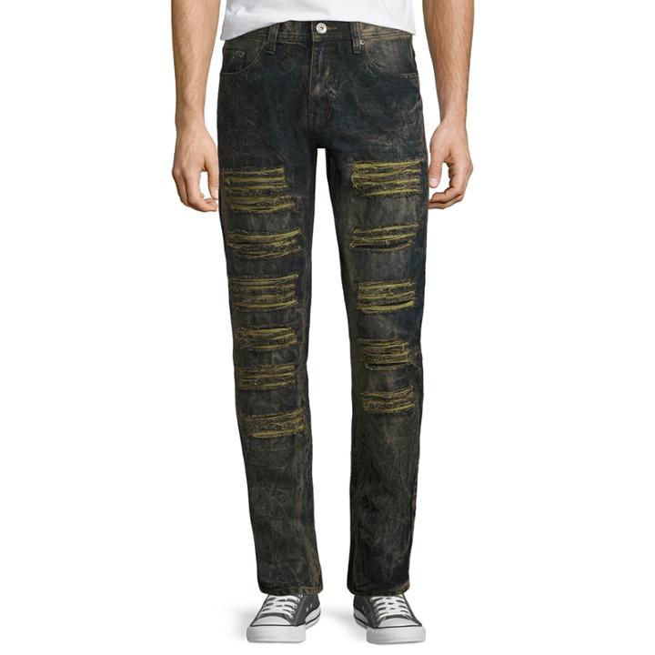 Ripped And Washed Denim Jean